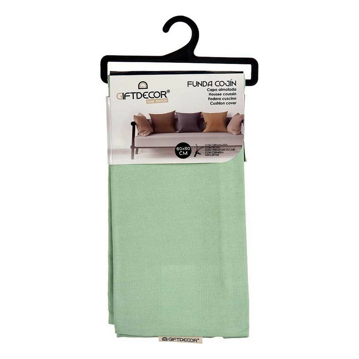 Housse de coussin Gift Decor Vert 60 x 0,5 x 60 cm